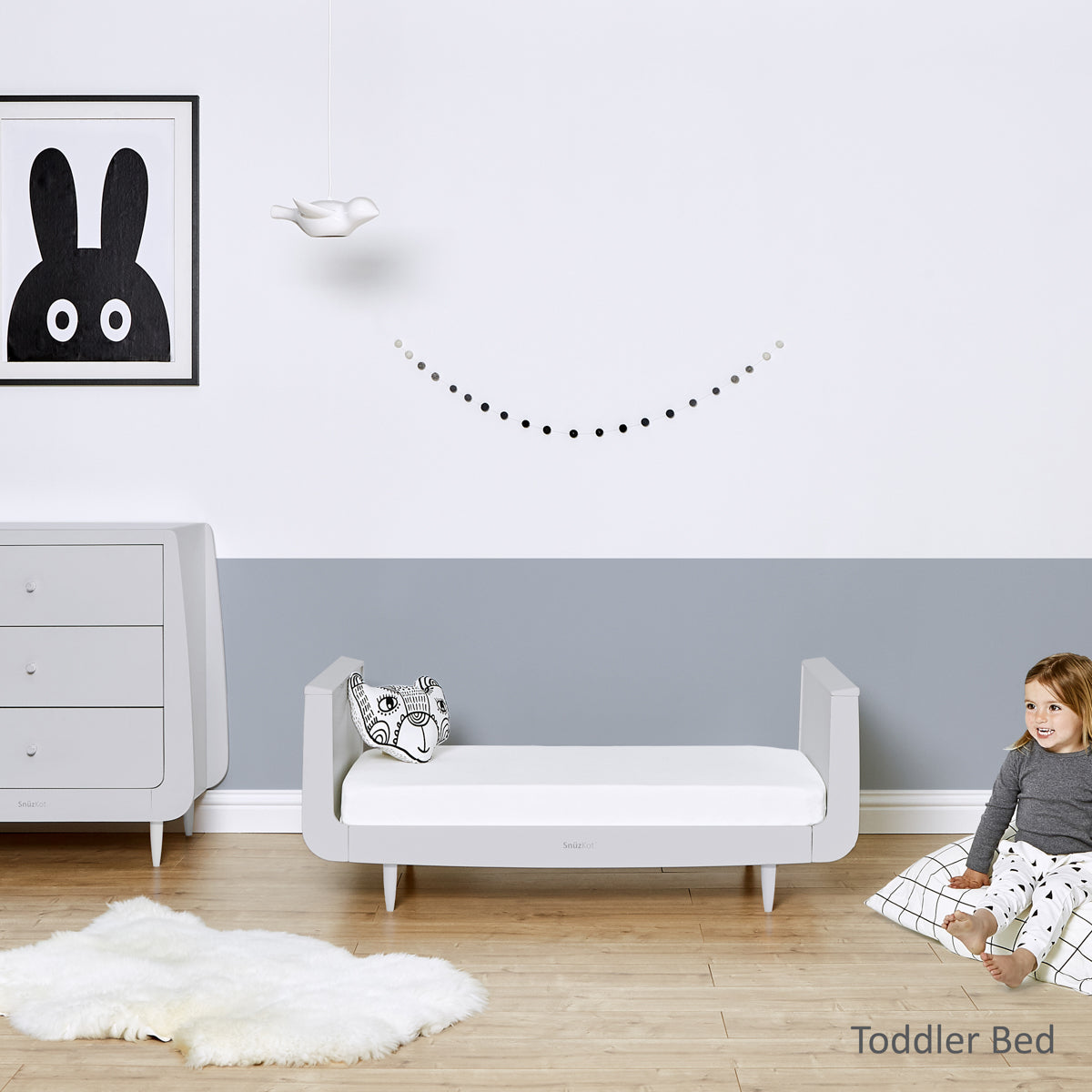 Snuz Kot Skandi Cot Bed Haze Grey Grey