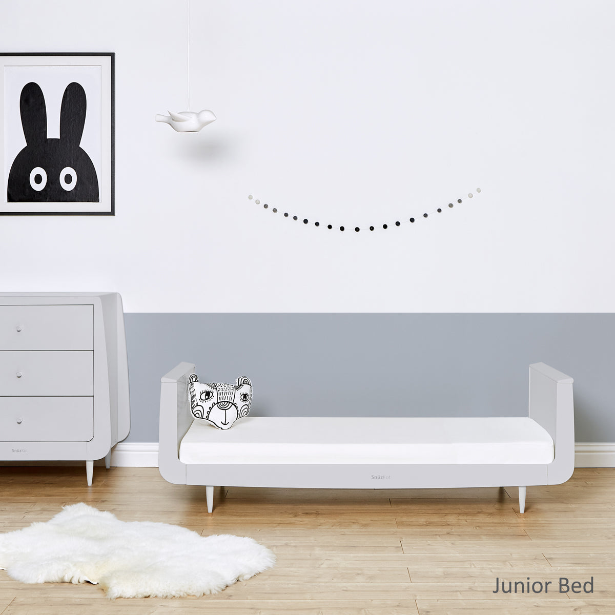 Snuz Kot Skandi Cot Bed Haze Grey Grey