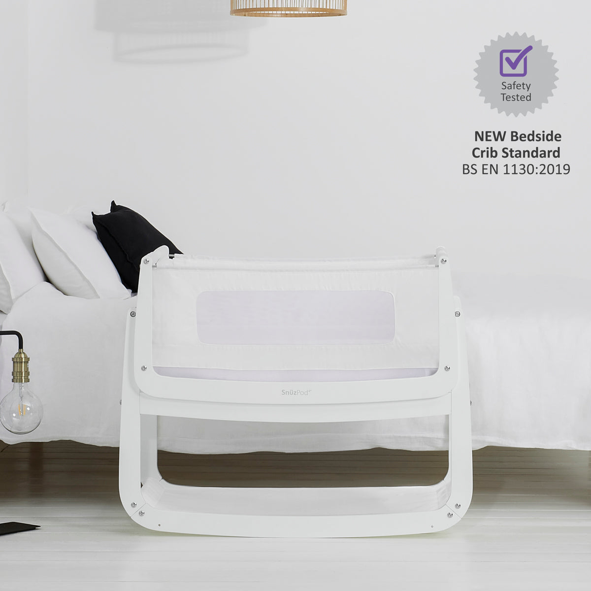 Snuz  Pod4 Bedside Crib White