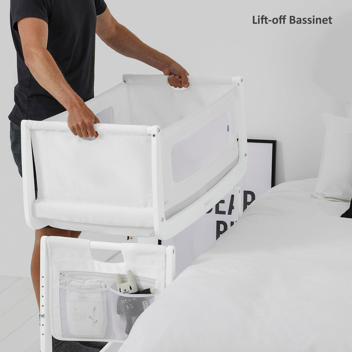 Snuz  Pod4 Bedside Crib White
