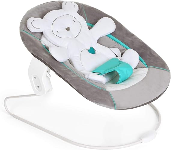 Hauck Alpha Bouncer 2 In 1 Cosy Baby Rocker  Bear Hearts Grey