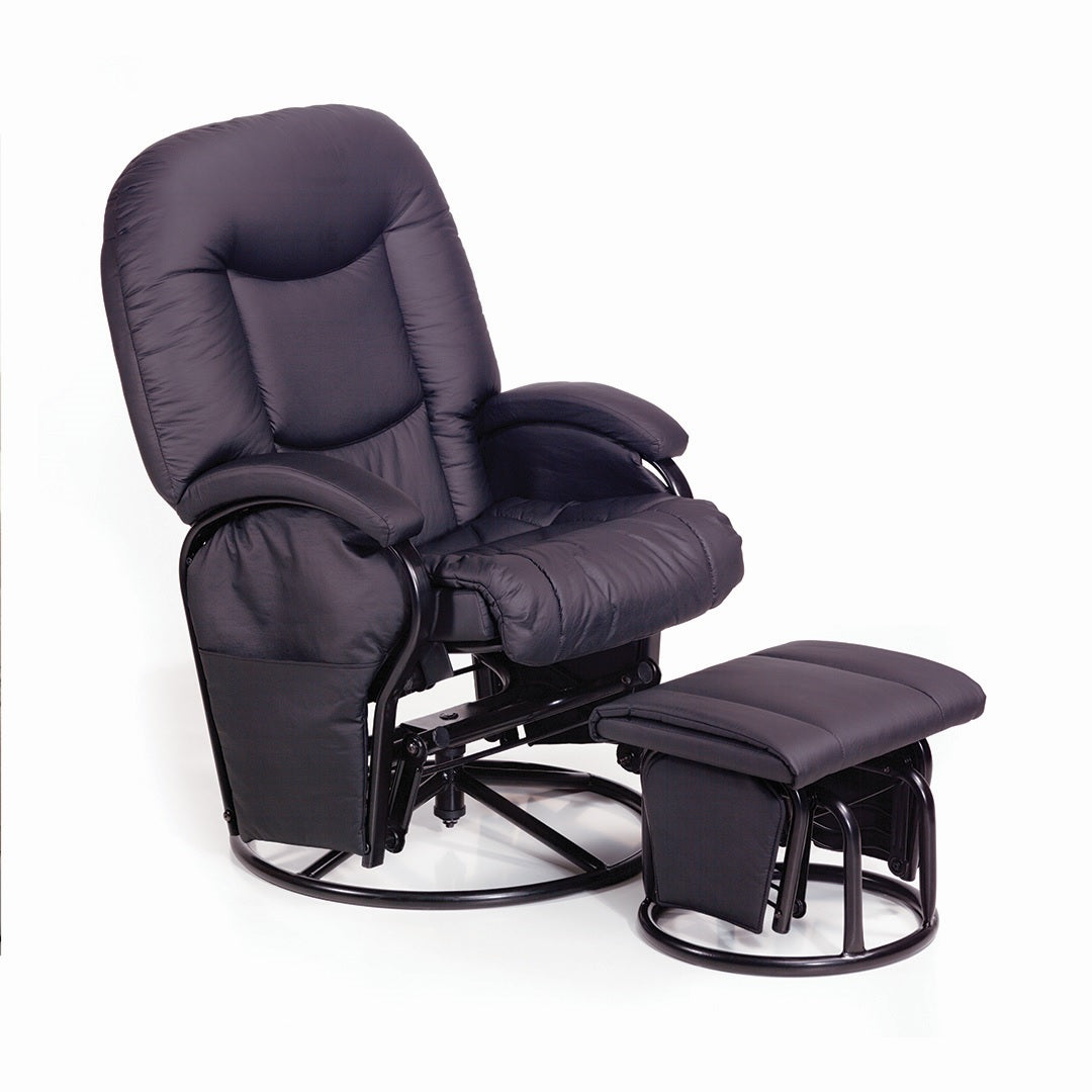 Hauck Metal Glider Chair with Footrest Black