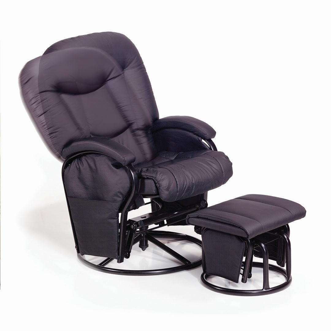 Hauck Metal Glider Chair with Footrest Black
