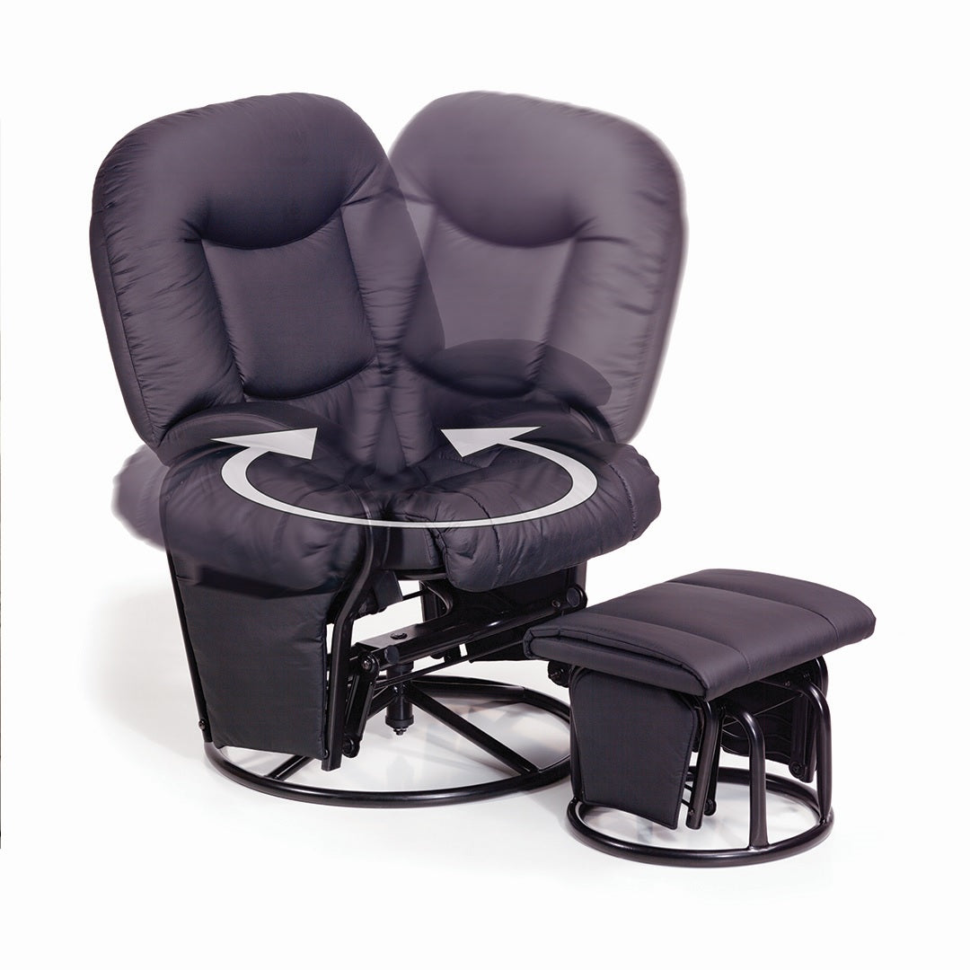 Hauck Metal Glider Chair with Footrest Black