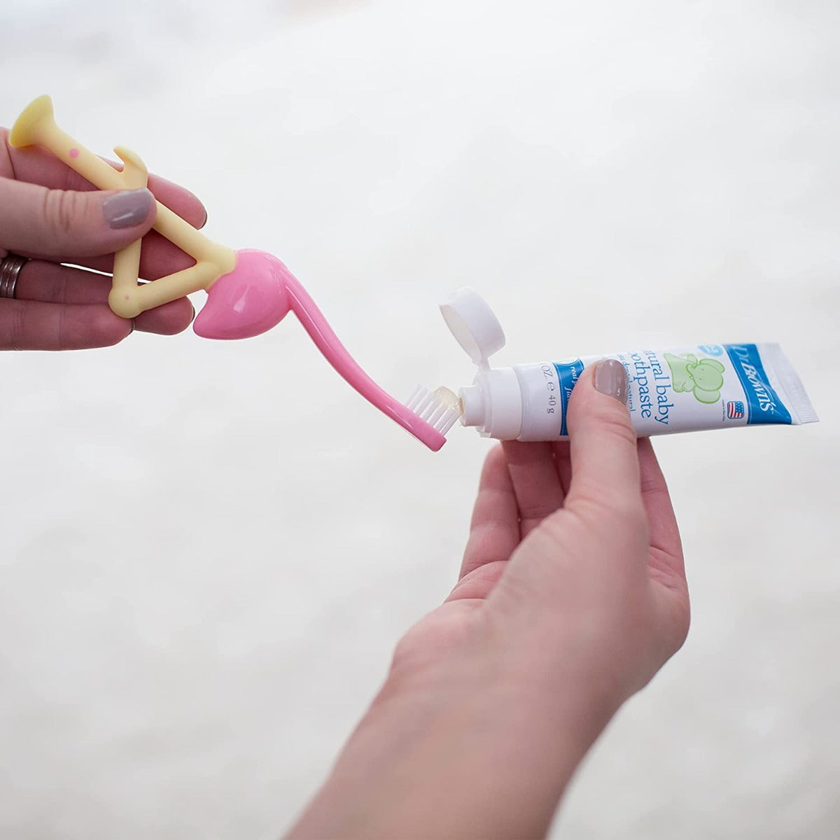 Dr Browns Infant to Toddler Toothbrush Pink Flamingo