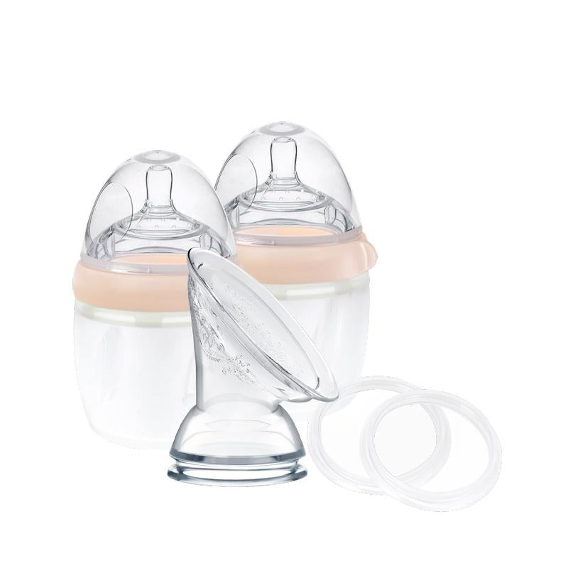 Haakaa Gen 3 – Silicone Pump  Bottle & Sealing Disc Set Peach