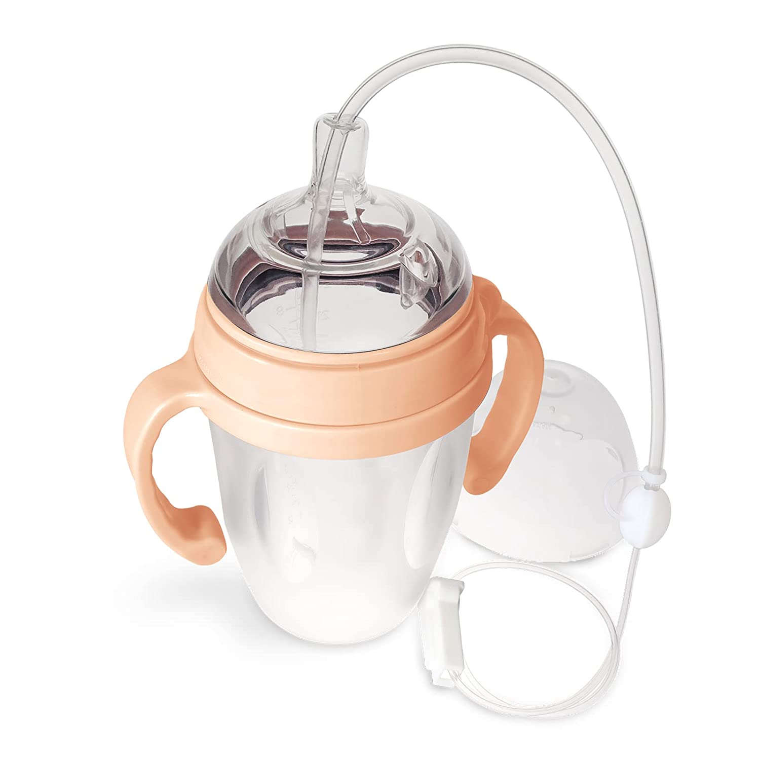 Haakaa Gen 3 – Siicone Bottle & Feeding Tube Set 
 Peach