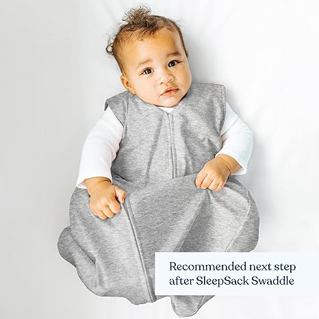Halo Sleep Sack Sleeping Bag 0.5 Tog Cotton Heather Grey 18-36m