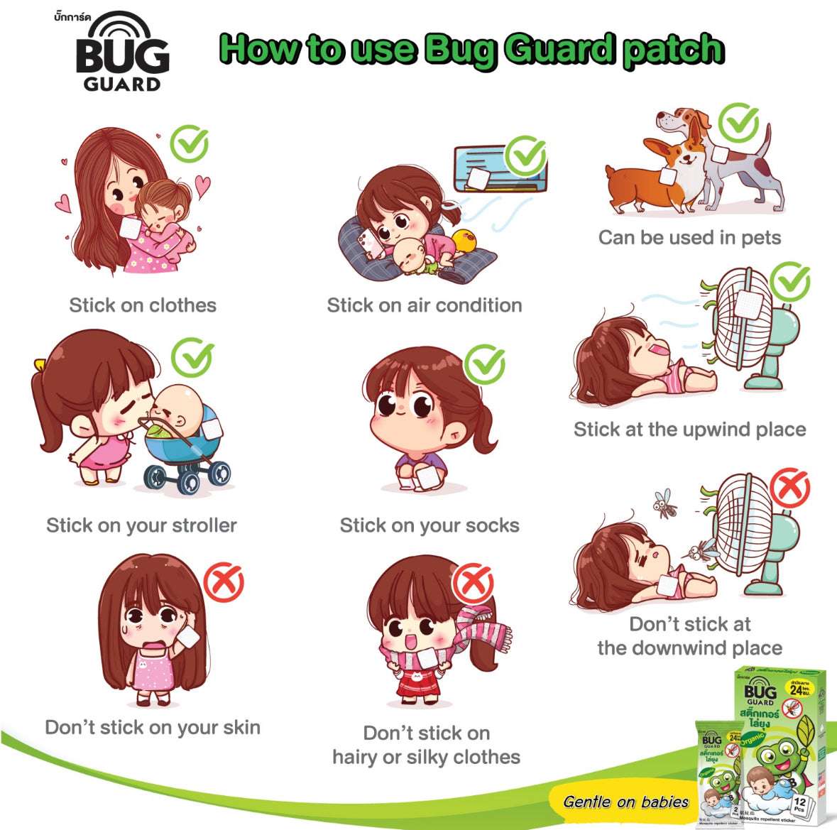 Happy Noz Bug Guard Mosquito Repellent Sticker