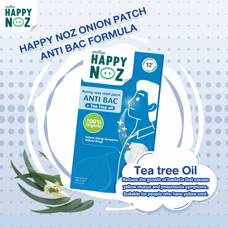 Happy Noz Adults Organic Onion Sticker Anti Bac Formula