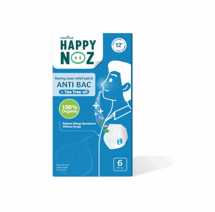 Happy Noz Adults Organic Onion Sticker Anti Bac Formula