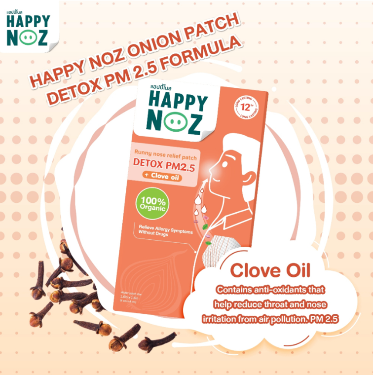 Happy Noz Adult Detox Pm 2.5 100 Percent Organic Onion Sticker