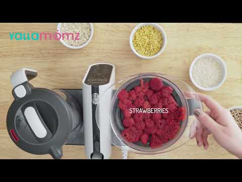 Babymoov Nutribaby White Food Prep Maker with 15 Reusable Food Pouches