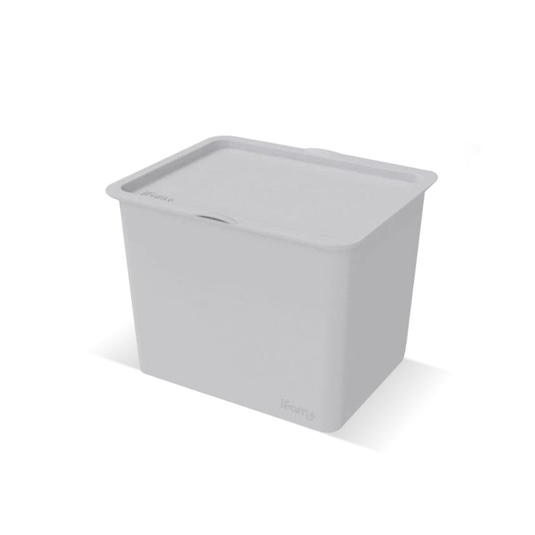 iFam Toy Storage Box with Cover Grey
