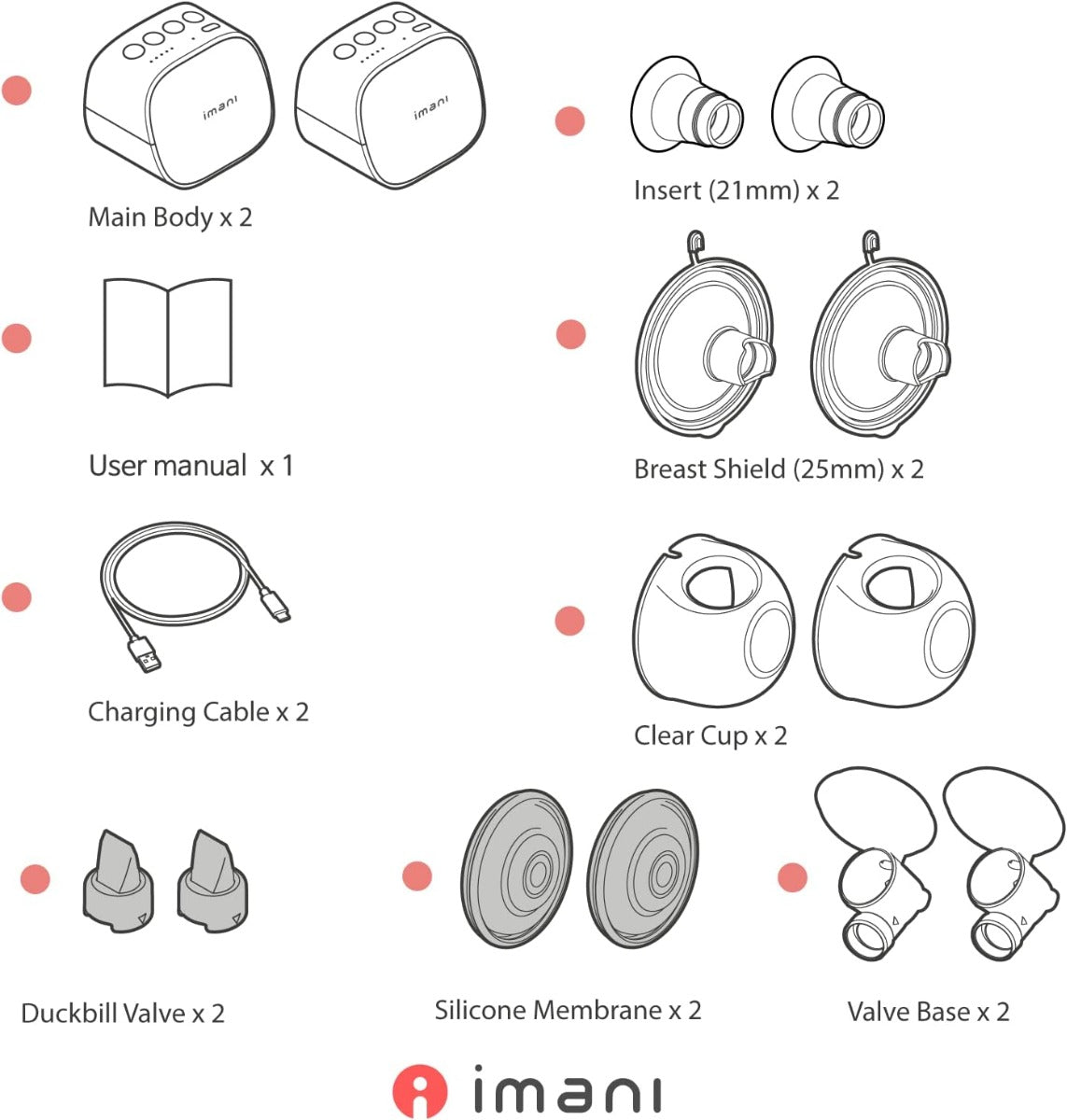 iMani I2 Plus Handsfree Dual Breast Pump