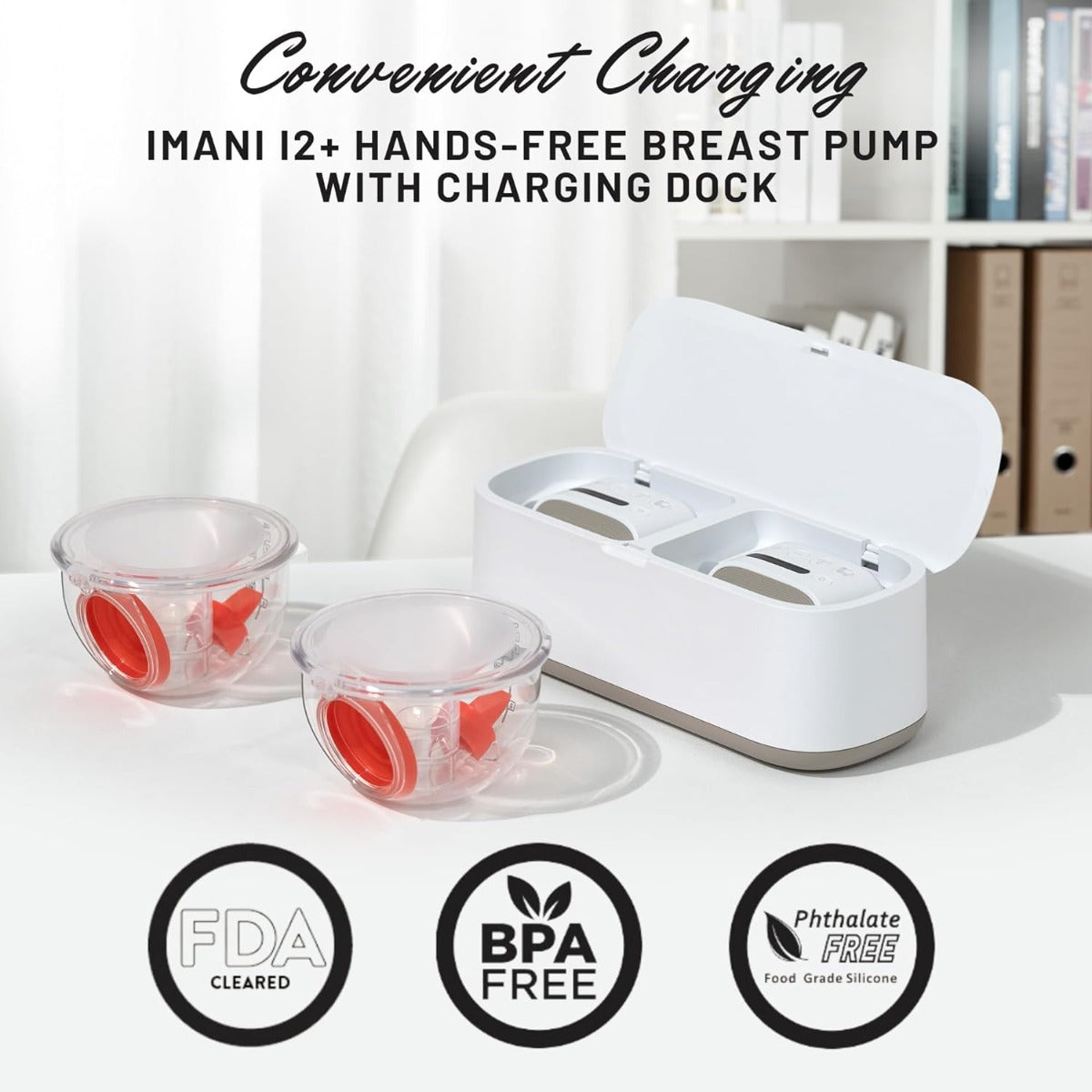 iMani I2 Plus Handsfree Dual Breast Pump with Dual Charger
