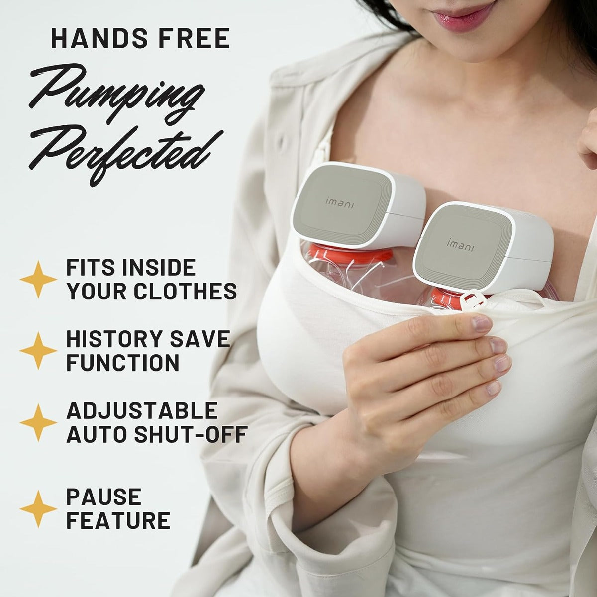 iMani I2 Plus Handsfree Dual Breast Pump with Dual Charger