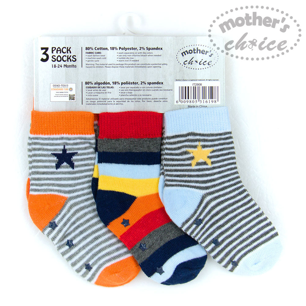 Mother'S Choice-Baby 3 Prs Pack Socks.Star