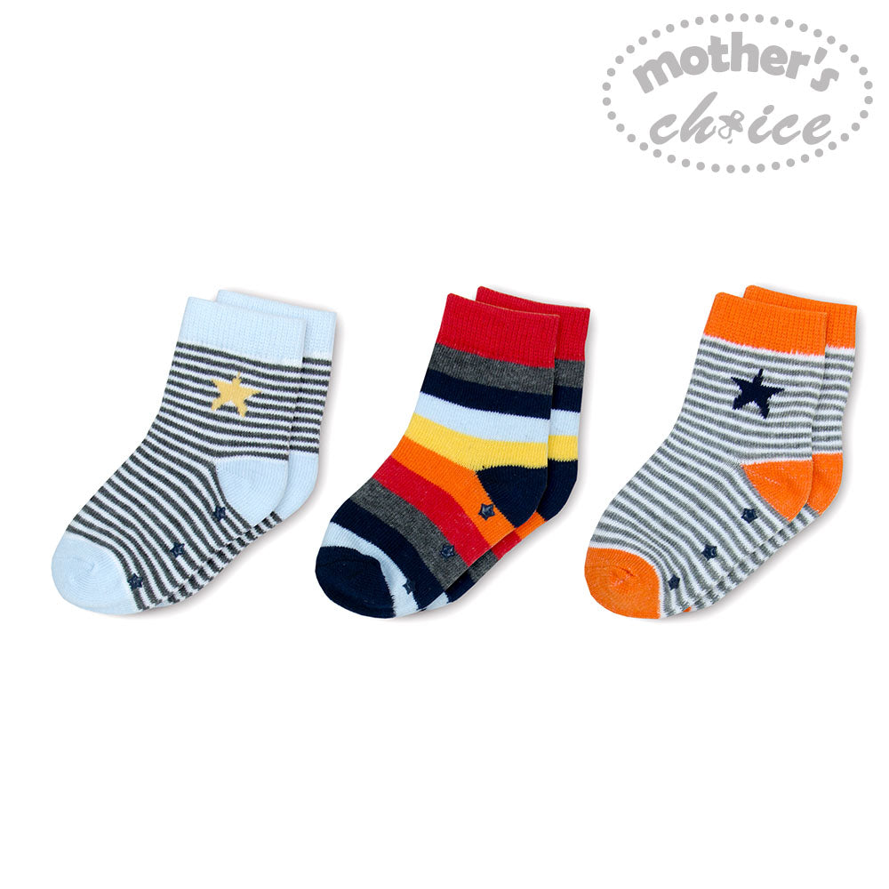 Mother'S Choice-Baby 3 Prs Pack Socks.Star