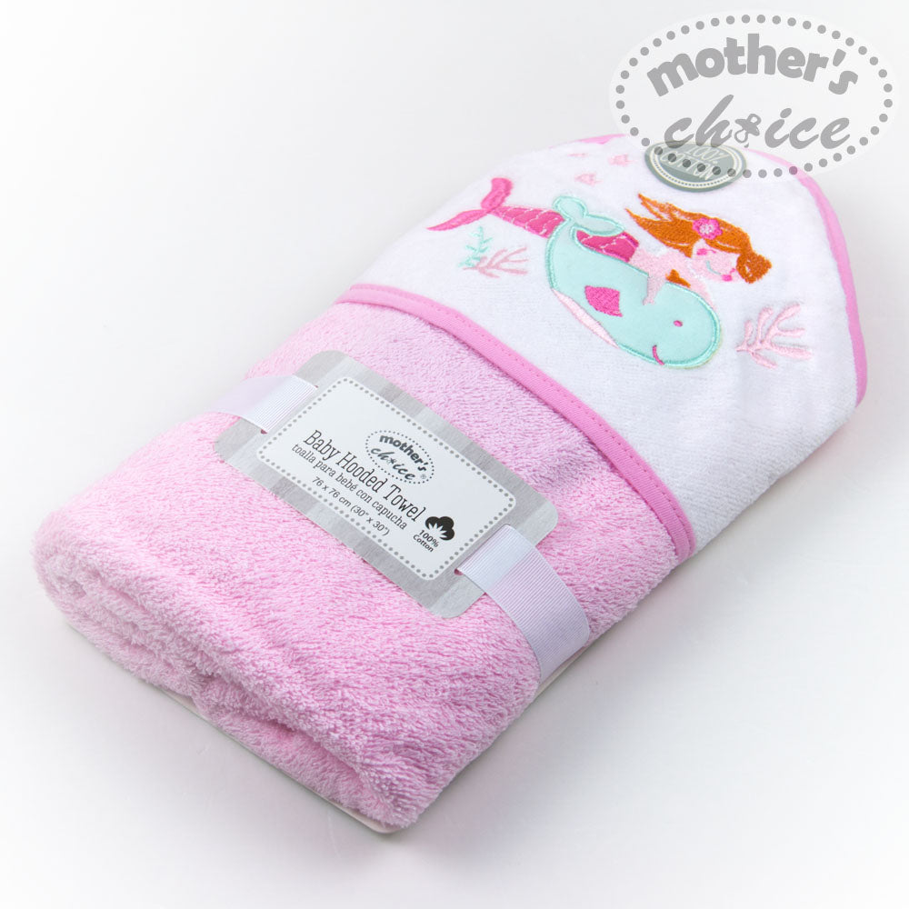 Mothers Choise Baby Hooded Towel With Embrodiery.  - 1
