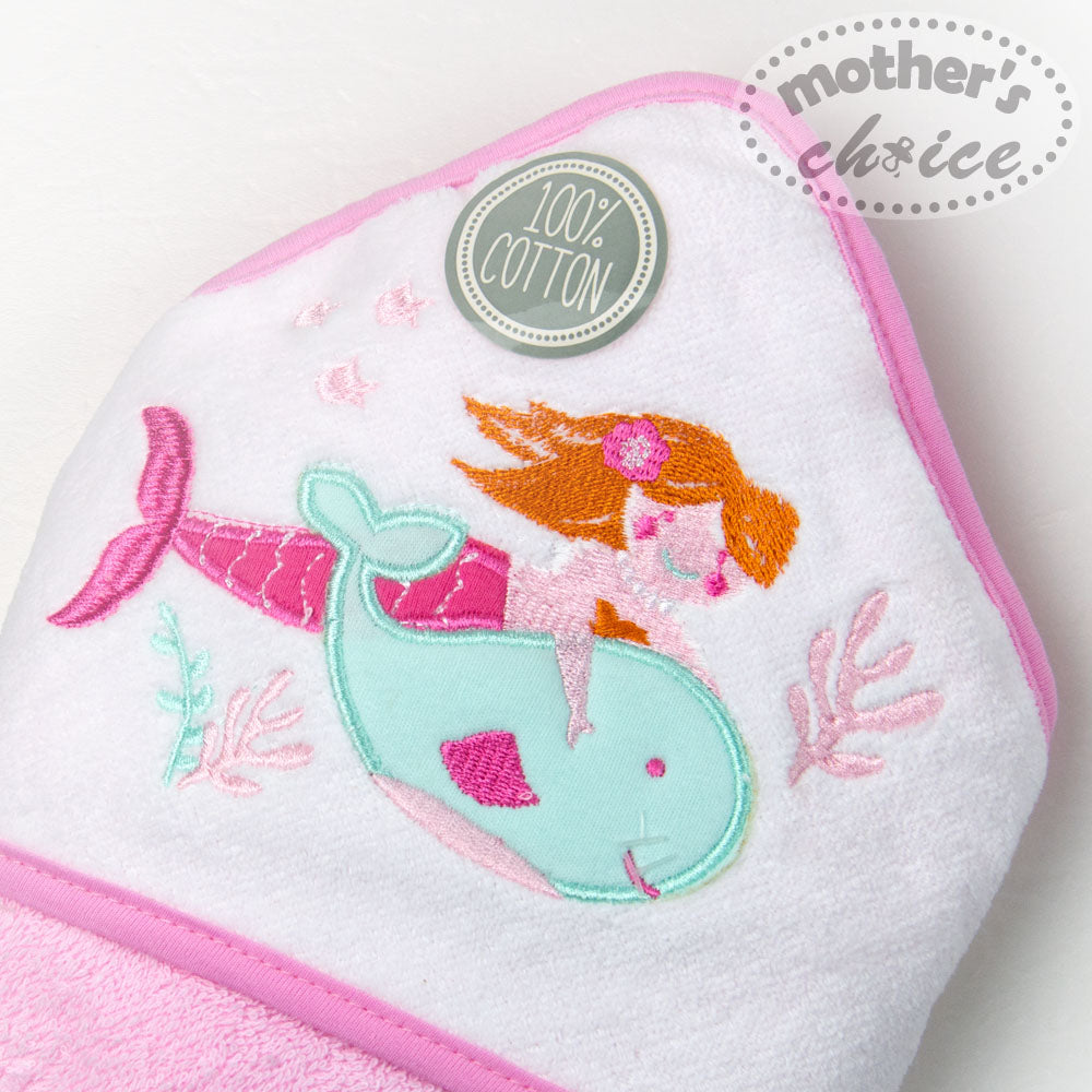 Mothers Choise Baby Hooded Towel With Embrodiery.  - 1