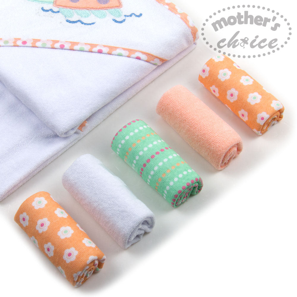Mothers Choise Hooded Towel + 5 Face Cloth  - 2