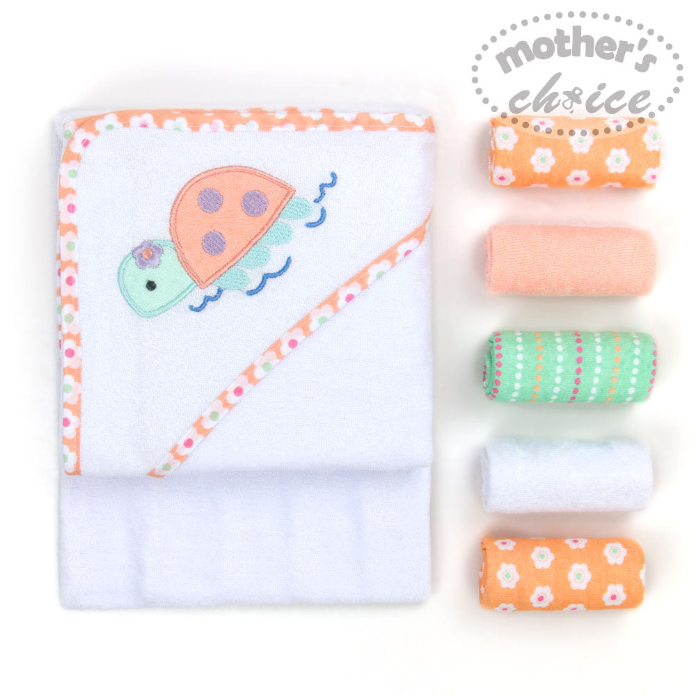 Mothers Choise Hooded Towel + 5 Face Cloth  - 2