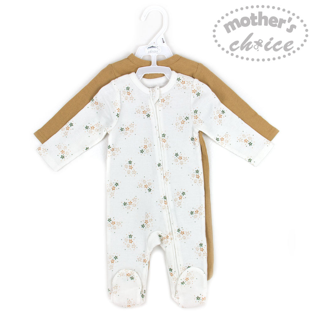 Mothers Choice 2Pk Coverall - White