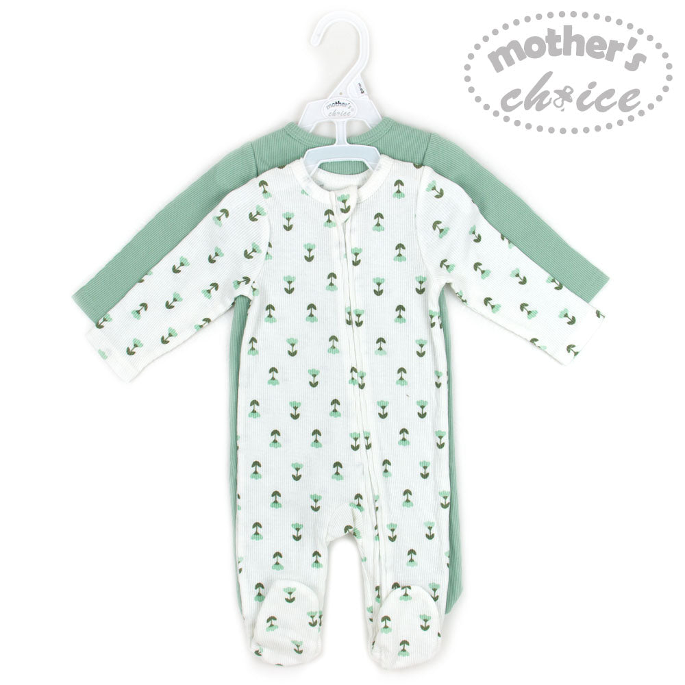 Mothers Choice 2Pk Coverall - Green