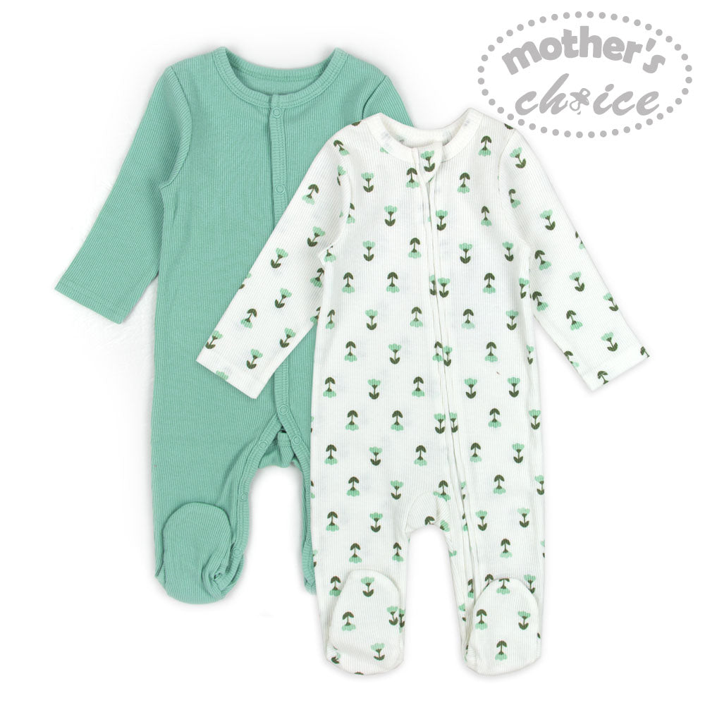 Mothers Choice 2Pk Coverall - Green
