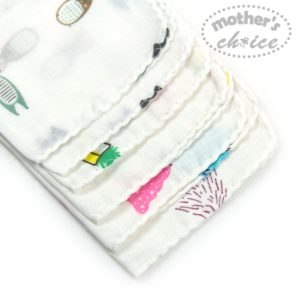 Mother'S Choice-Baby 6 Pack Muslin Face Cloths Tree