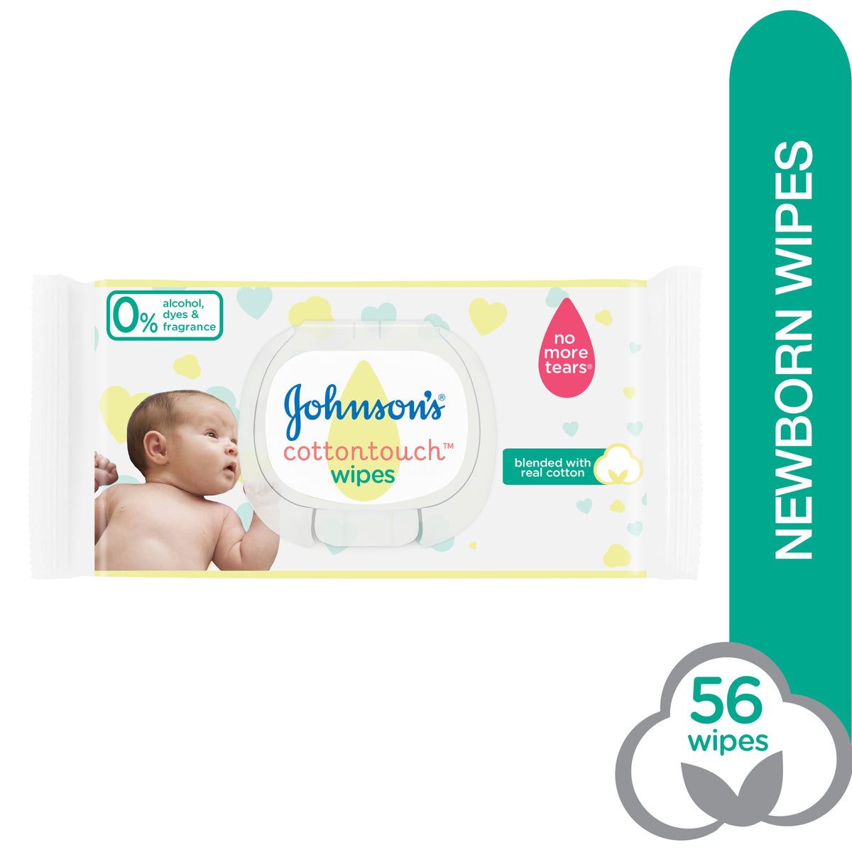 Johnson & Johnson Baby Cotton Touch Wipes 56'S