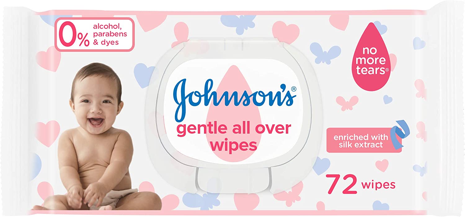 Johnson & Johnson  Gentle All Over Wipes 72'S