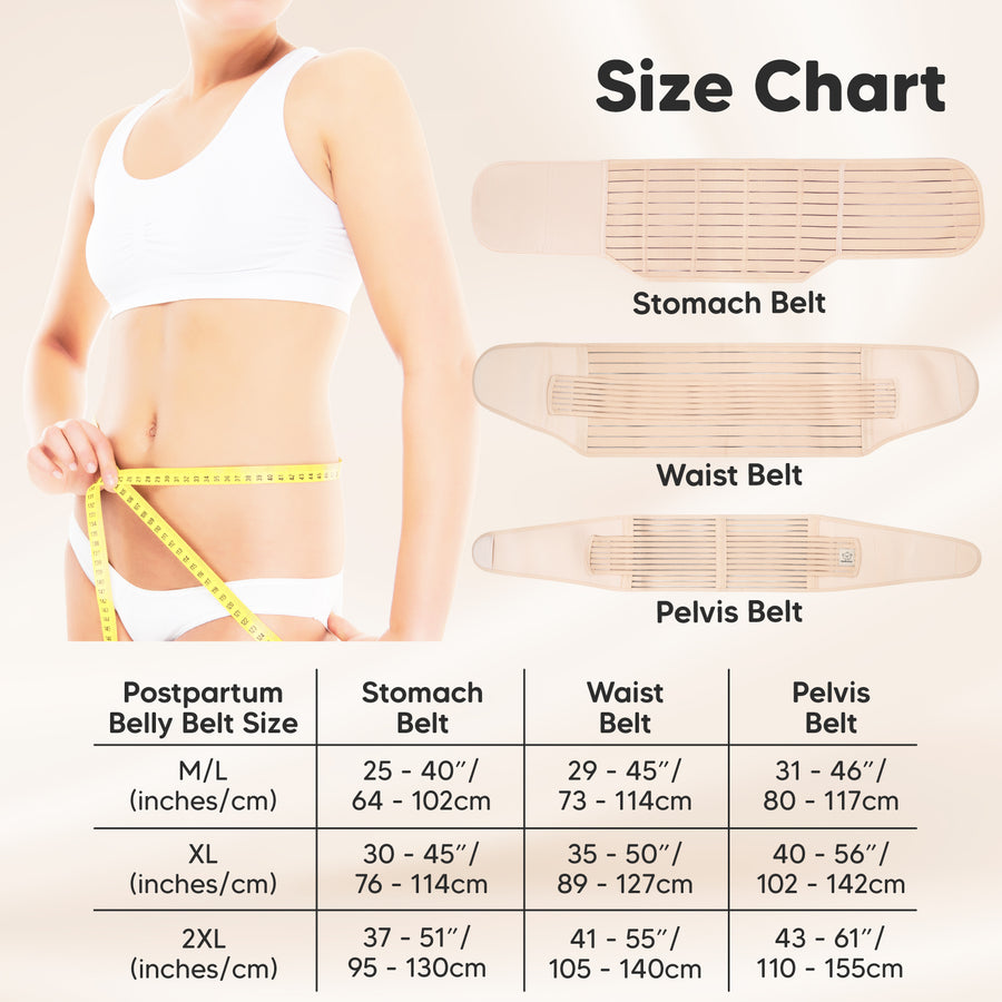KeaBabies 3 In 1 Revive Postpartum Belt Classic Ivory XL