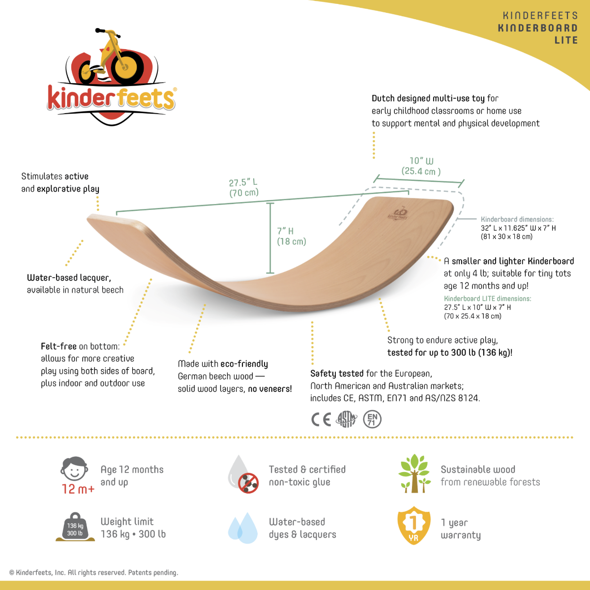 Kinderfeets Kinderboard LITE Natural