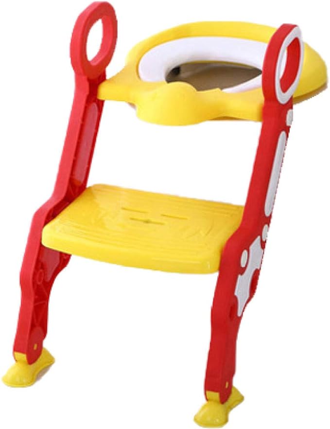 Little Angel Baby Potty Training Toilet Seat with Ladder Yellow
