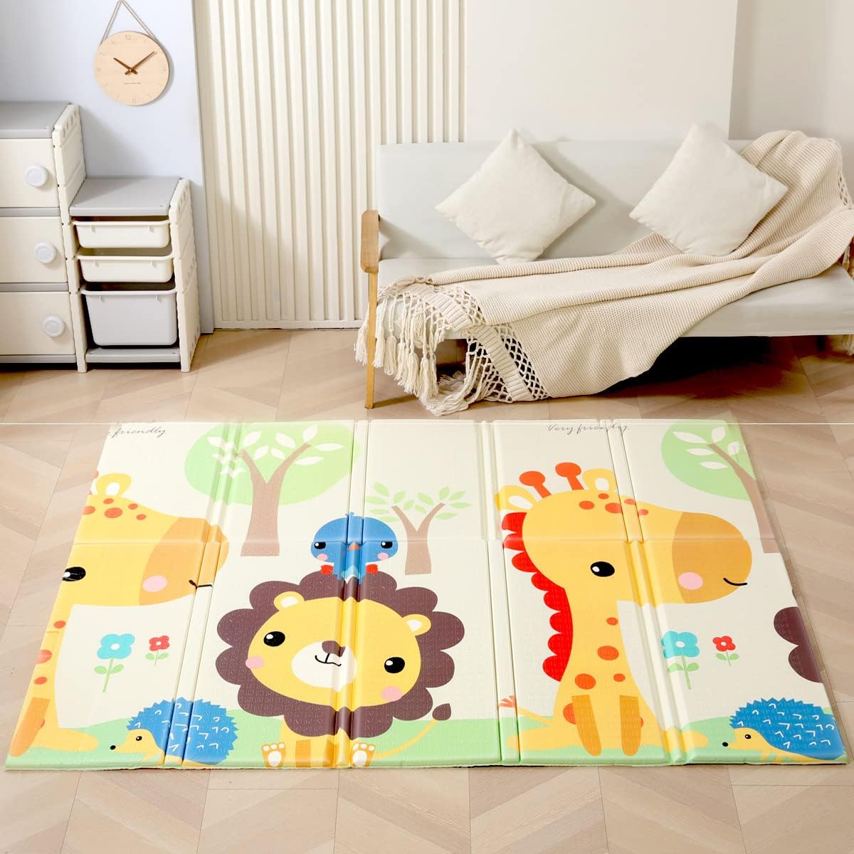 Little Angel Baby Playmat Crazy Animal Double Sided