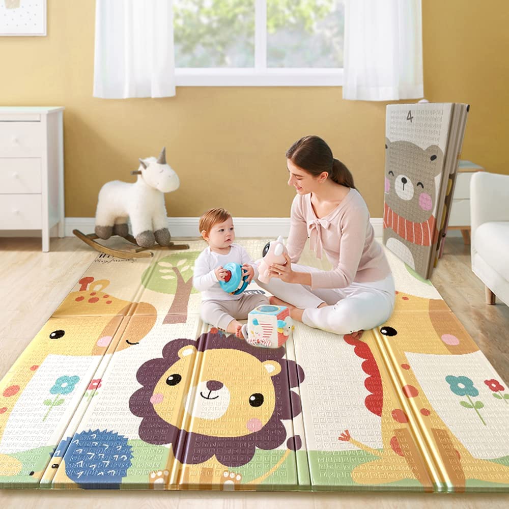 Little Angel Baby Playmat Crazy Animal Double Sided