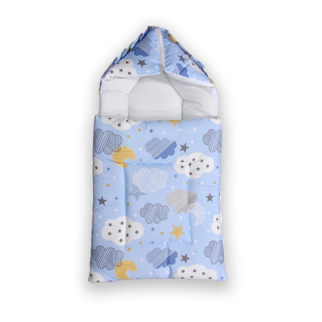Little Angel Baby Sleeping Bag with Blue Clouds