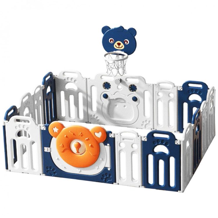 Little Angel Foldable Playpen Playard Blue