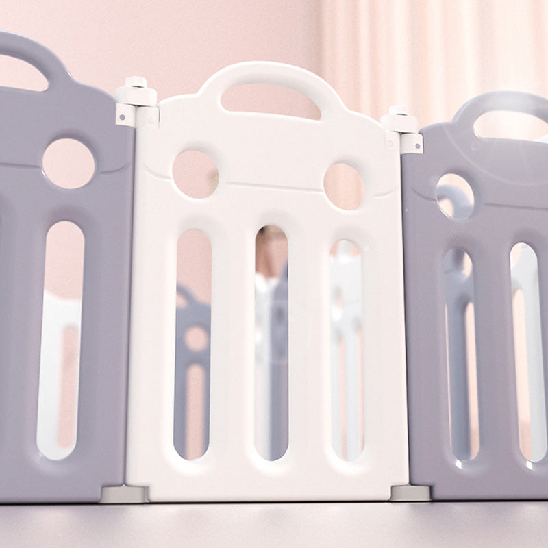 Little Angel Foldable White Grey Fence with Basket Ball Hoop