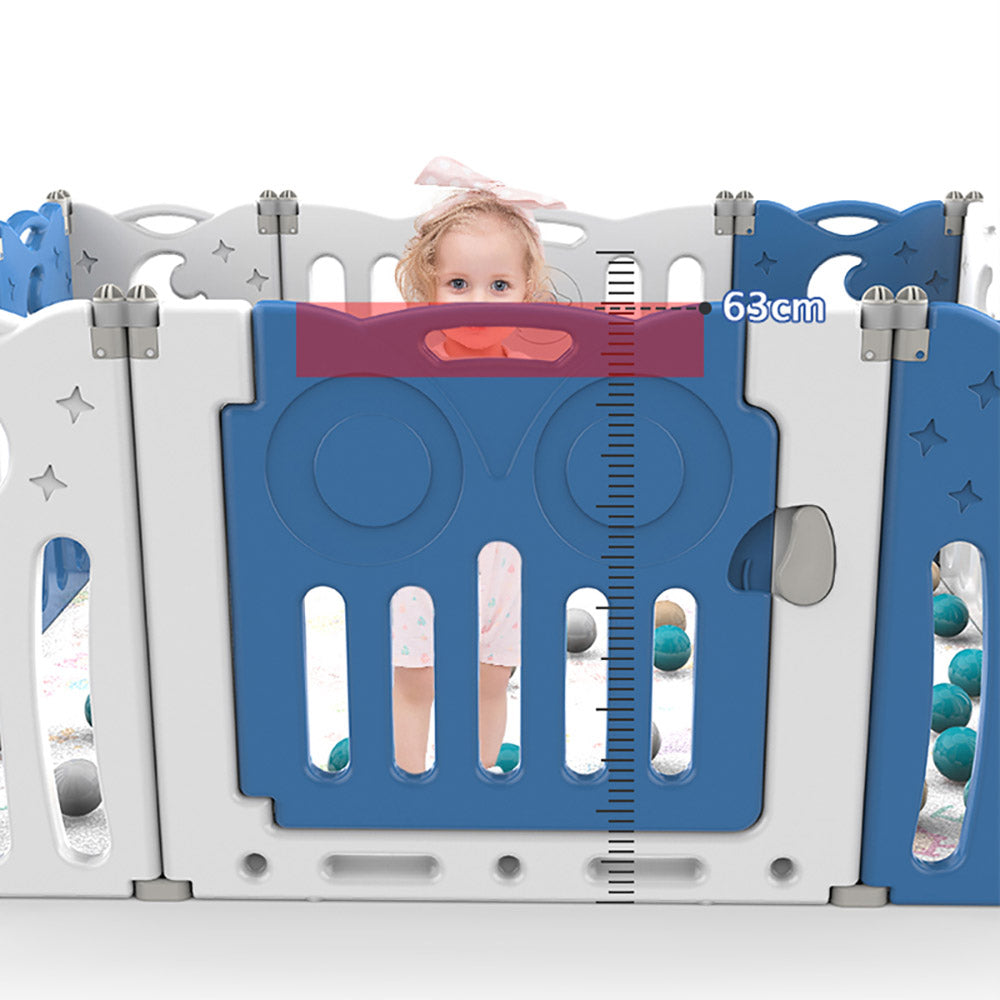 Little Angel Baby Foldable Play Yard Playpen Blue