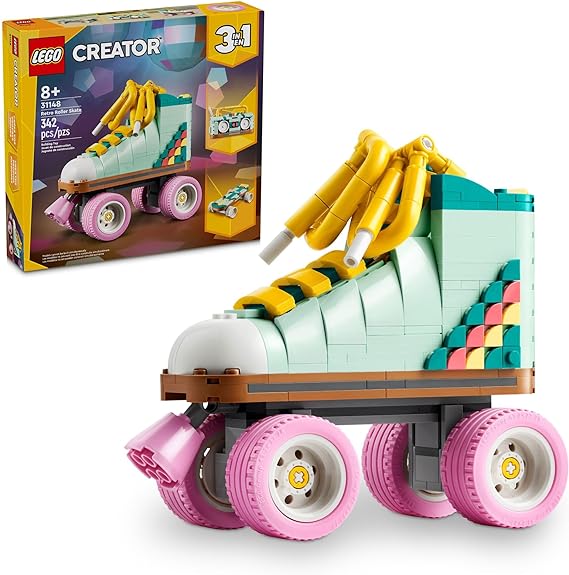 Lego Creator 3 in 1 Retro Roller Skate Building Kit 31148 with342pcs ...