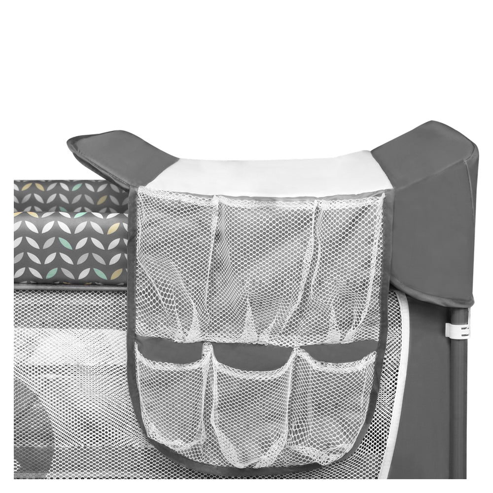 Lionelo Flower 2 In 1 Travel Bed Playpen Grey