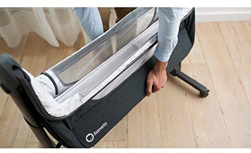 Lionelo Timon 3 In 1  Bedside Cot Standalone Travel Bed With Mattress  Grey