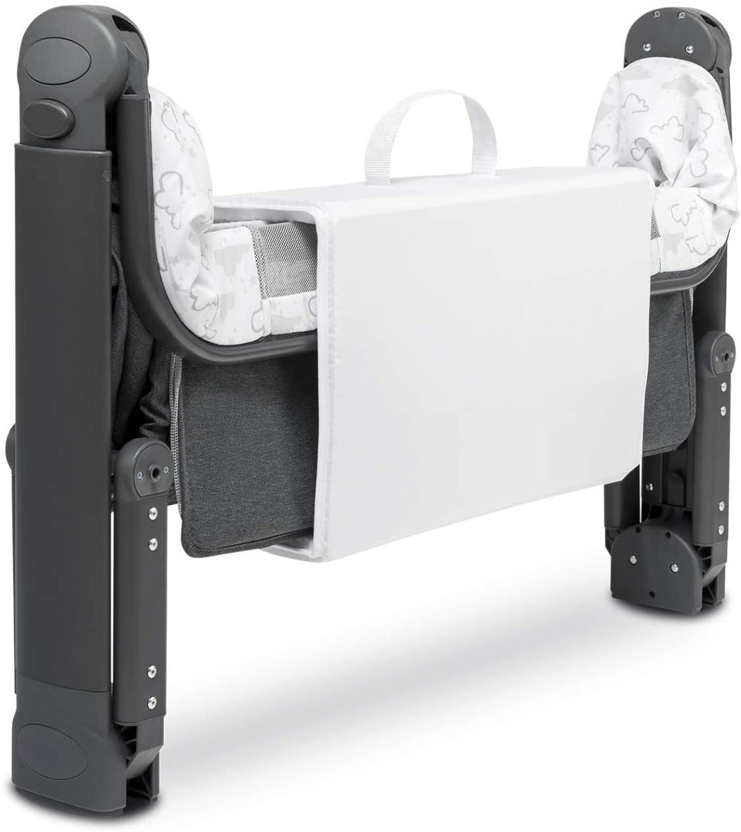 Lionelo Timon 3 In 1  Bedside Cot Standalone Travel Bed With Mattress  Grey