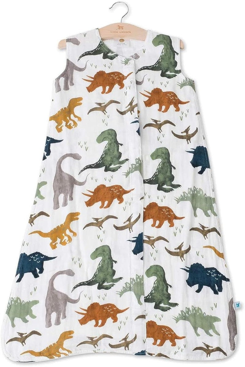 Little Unicorn Cotton Muslin Quilted Sleep Bag Medium Dino Friends