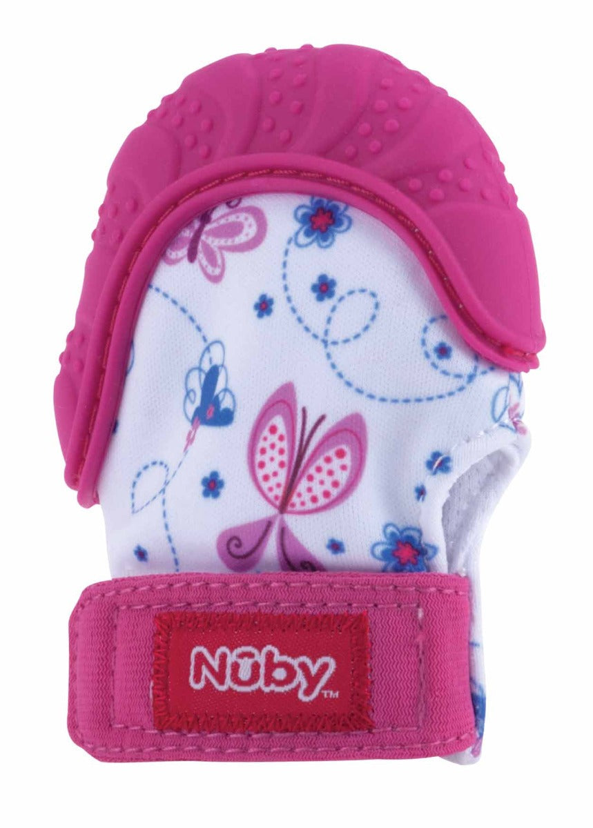 Nuby Happy Hands Teething Mitten 1 Pc Pink