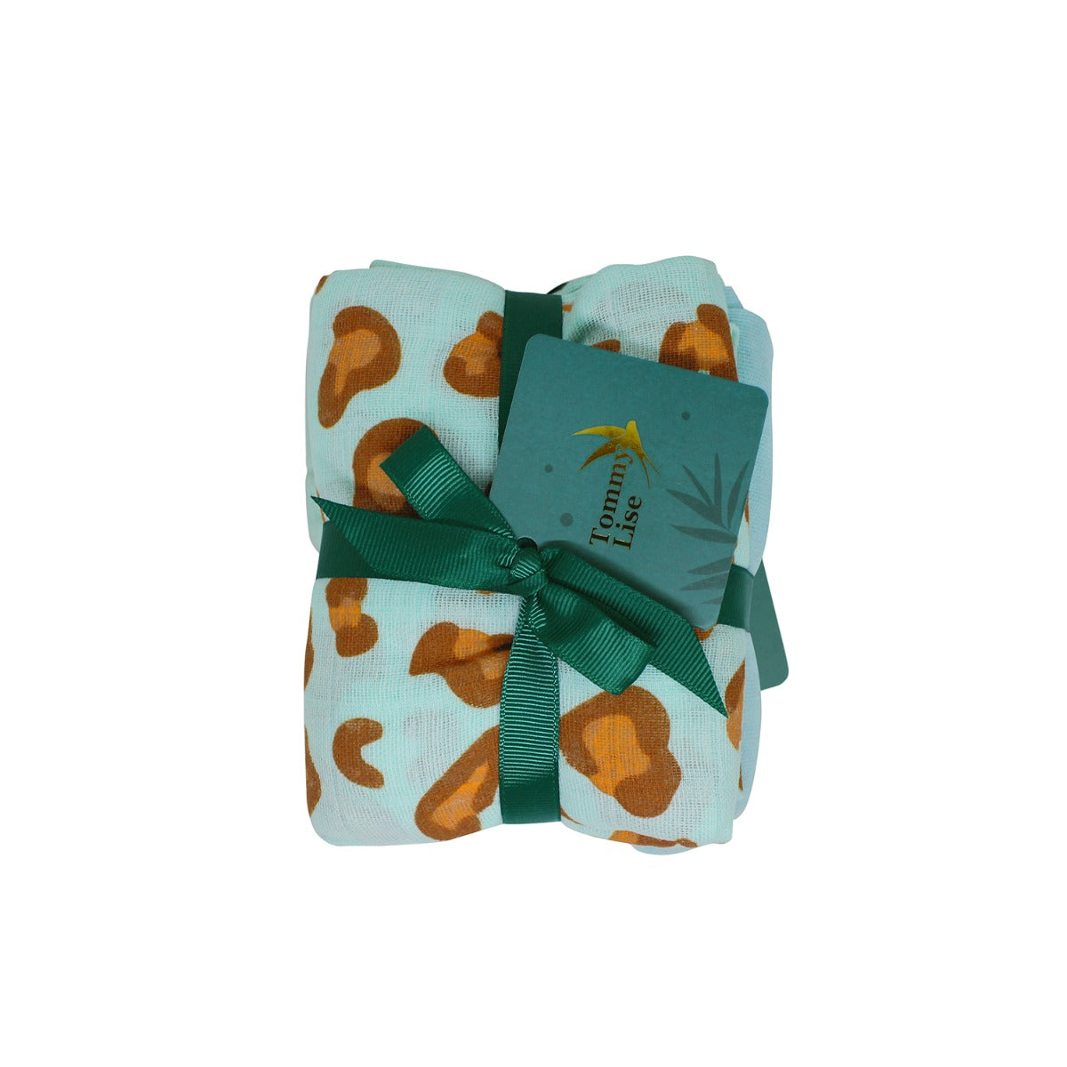 Tommy Lise Muslin Swaddle Set Blue Leopard(70X70Cm