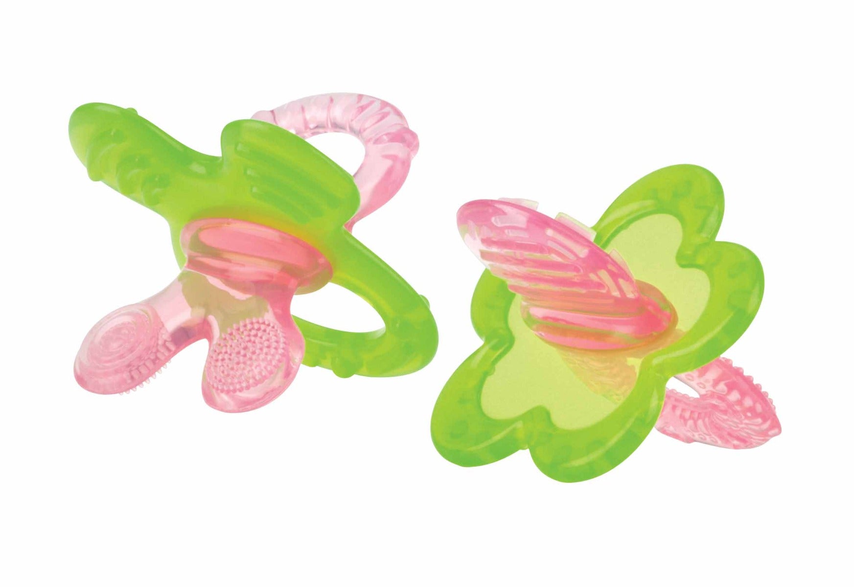Nuby Silicone Chewbie With Bristles Pink & Green